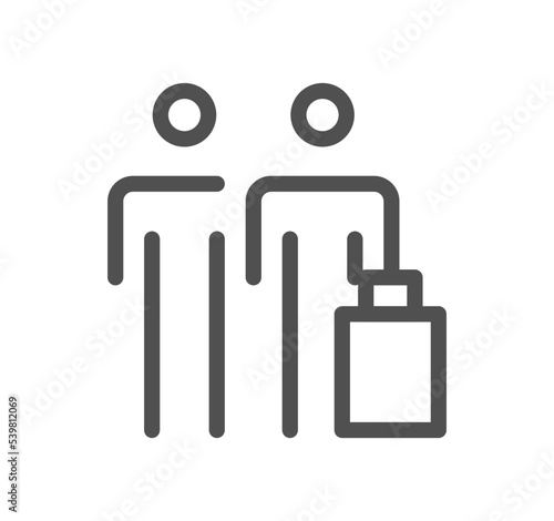 Airport icon outline and linear vector.
