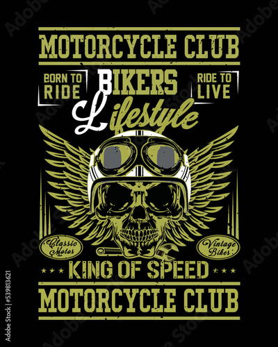 motorcycle club vintage motorcycle lovers t-shirt design