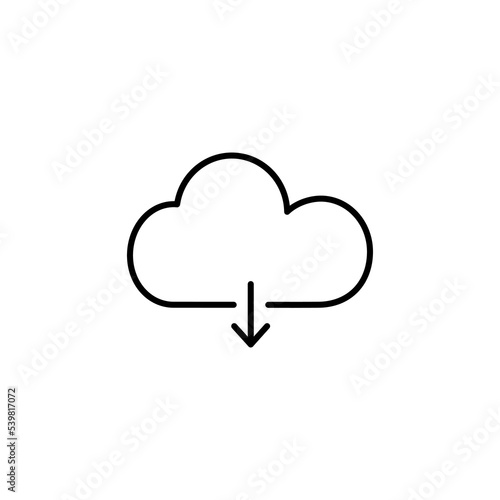 Cloud download icon. Cloud download icon illustration vector symbol for apps and web design. eps 10