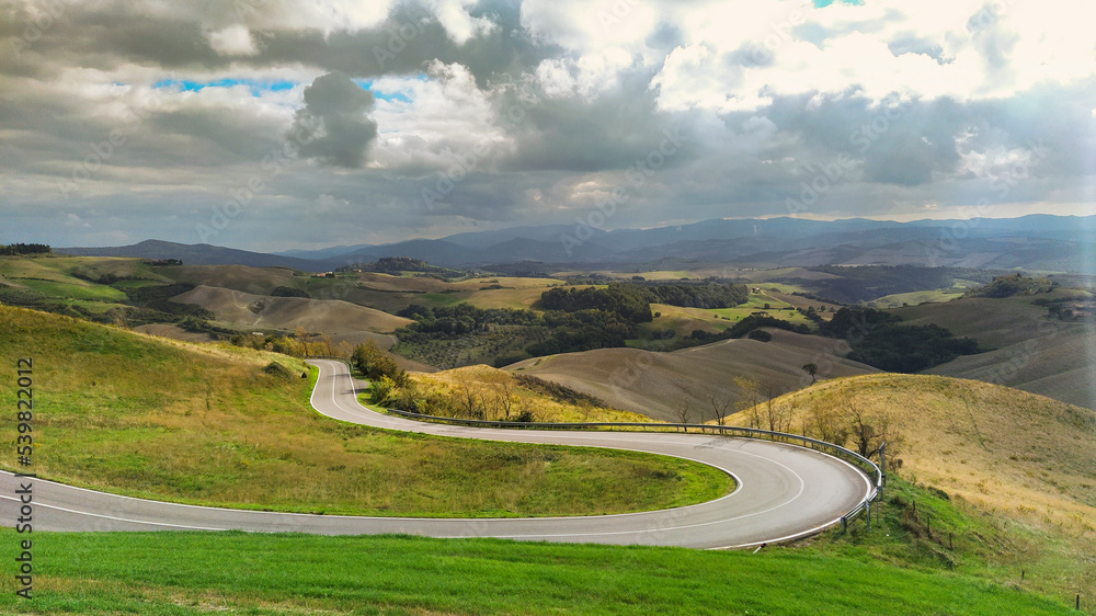 Fototapeta premium Panorami del Chianti in autunno. Toscana, Italia