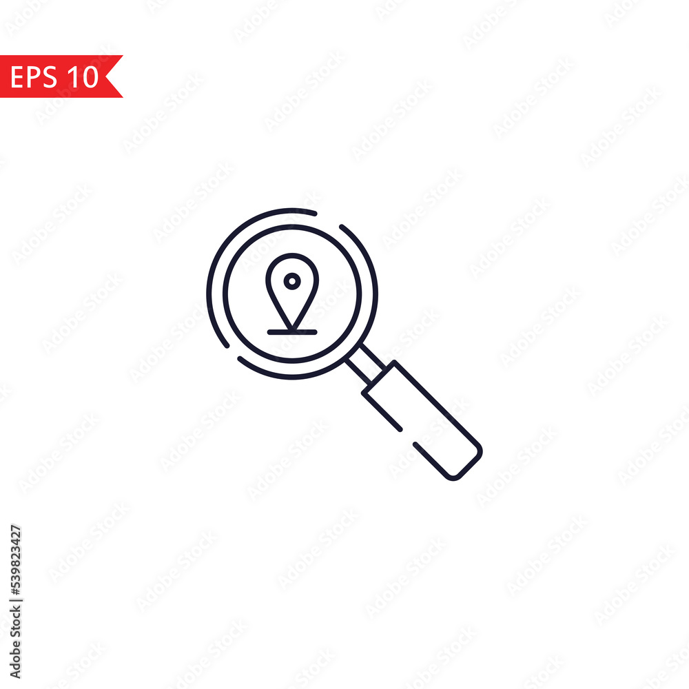Find location line icon isolated sign symbol Vector Find location line icon isolated sign symbol Vector