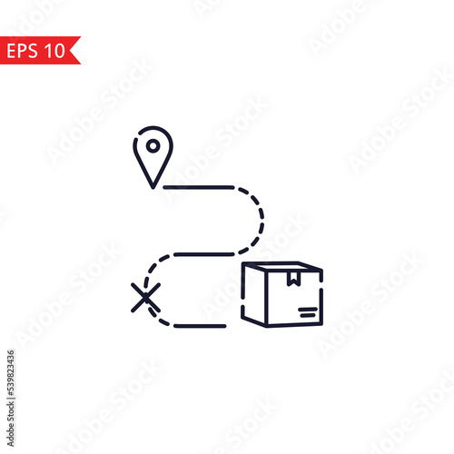 Not shipping line icon isolated sign symbol Vector