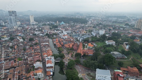 Malacca, Malaysia - October 16, 2022: The Historical Landmark Buildings and Tourist Attractions of Malacca