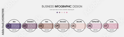 Pastel coloured infographic with icons. Business concept. Vector