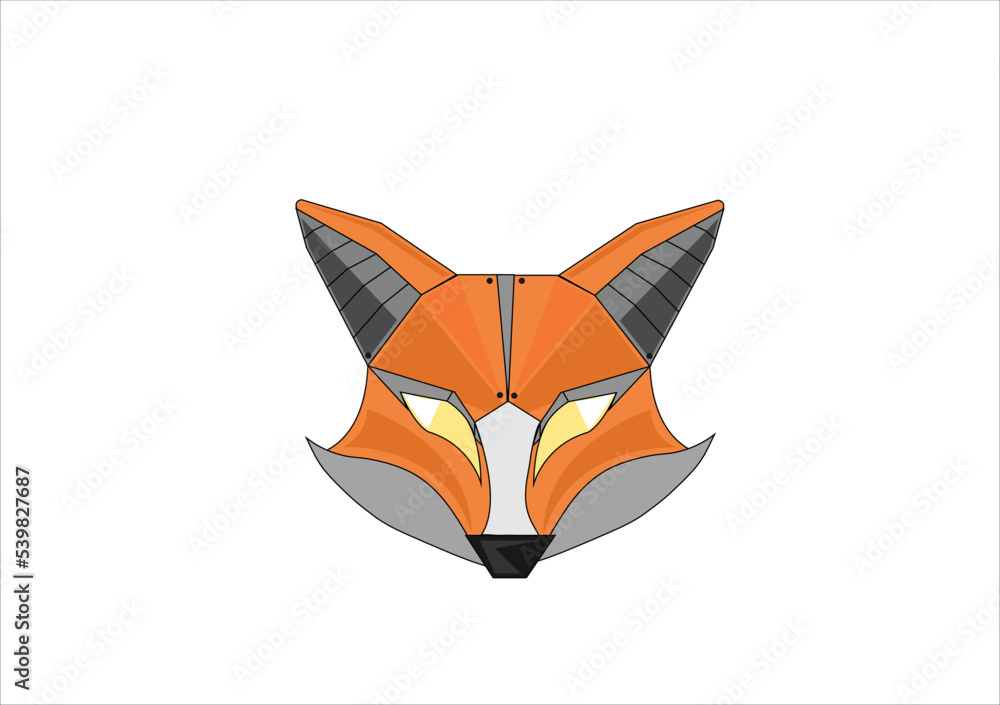 Obraz premium fox icon vector illustration on white background