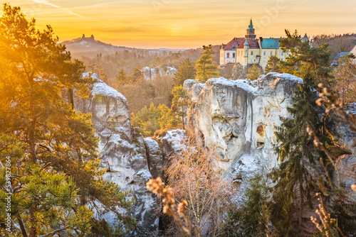 Wallpaper Mural Hrubá Skála Castle is on the edge of a rock massif in the Bohemian Paradise at a height of about 20 meters, in the cadastral area of ​​the village of the same name. Torontodigital.ca