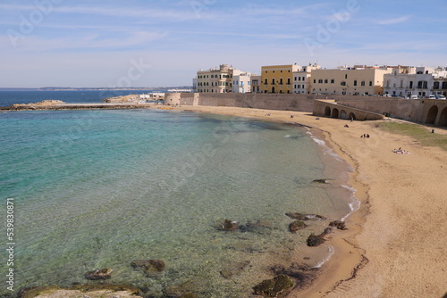 View to Spiaggia della Purità in Gallipoli, Puglia Italy photo