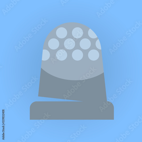 thimble icon on white background, vector illustration