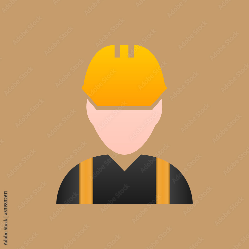 builder icon on white background, vector illustration