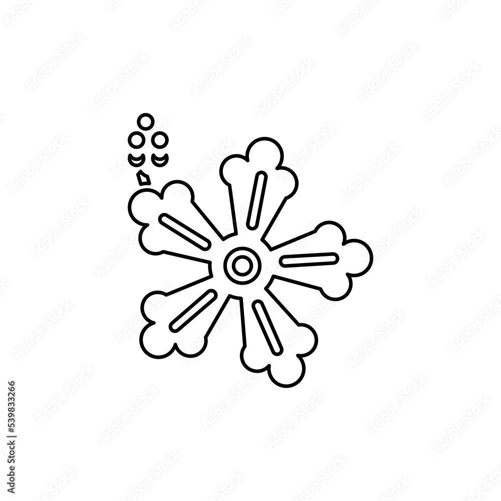 Snowflake icon on a white background, vector illustration Snowflake icon on a white background, vector illustration