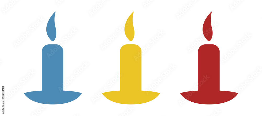 candle icon on a white background, vector illustration candle icon on a white background, vector illustration