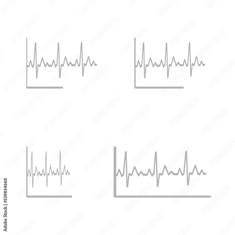 cardiogram icon on a white background, vector illustration