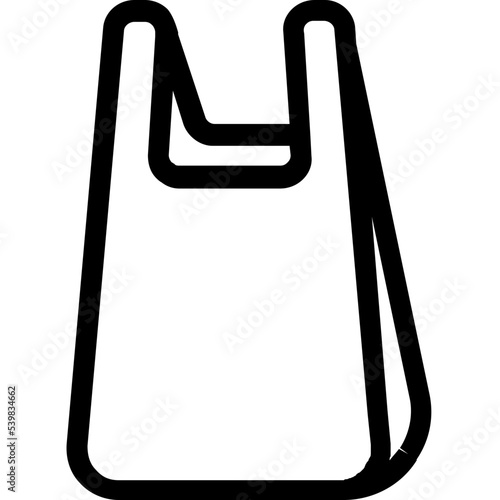 plastic bag line icon