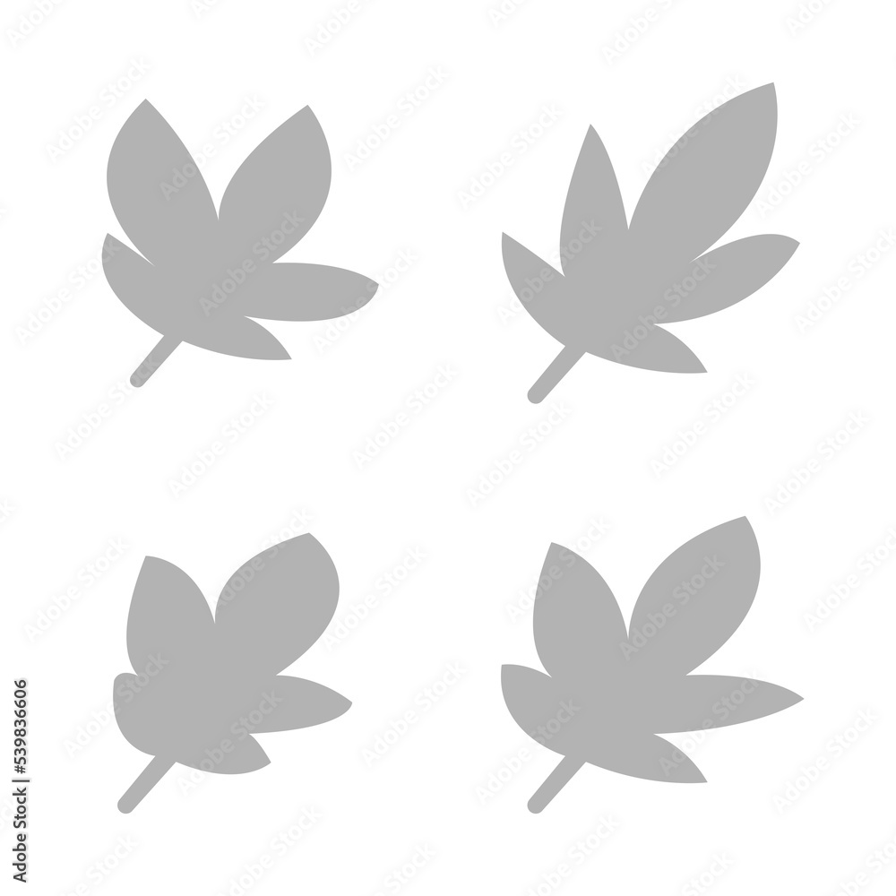 leaf icon on a white background, vector illustration