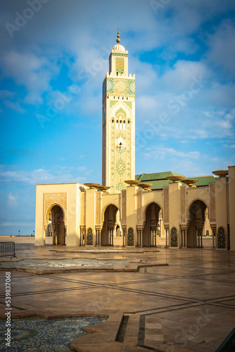 hassan ii mosque, minaret, casablanca, morocco, north africa, 