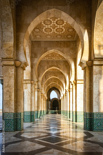 details of a mosque, hassan ii mosque, casablanca, morocco, north africa, 