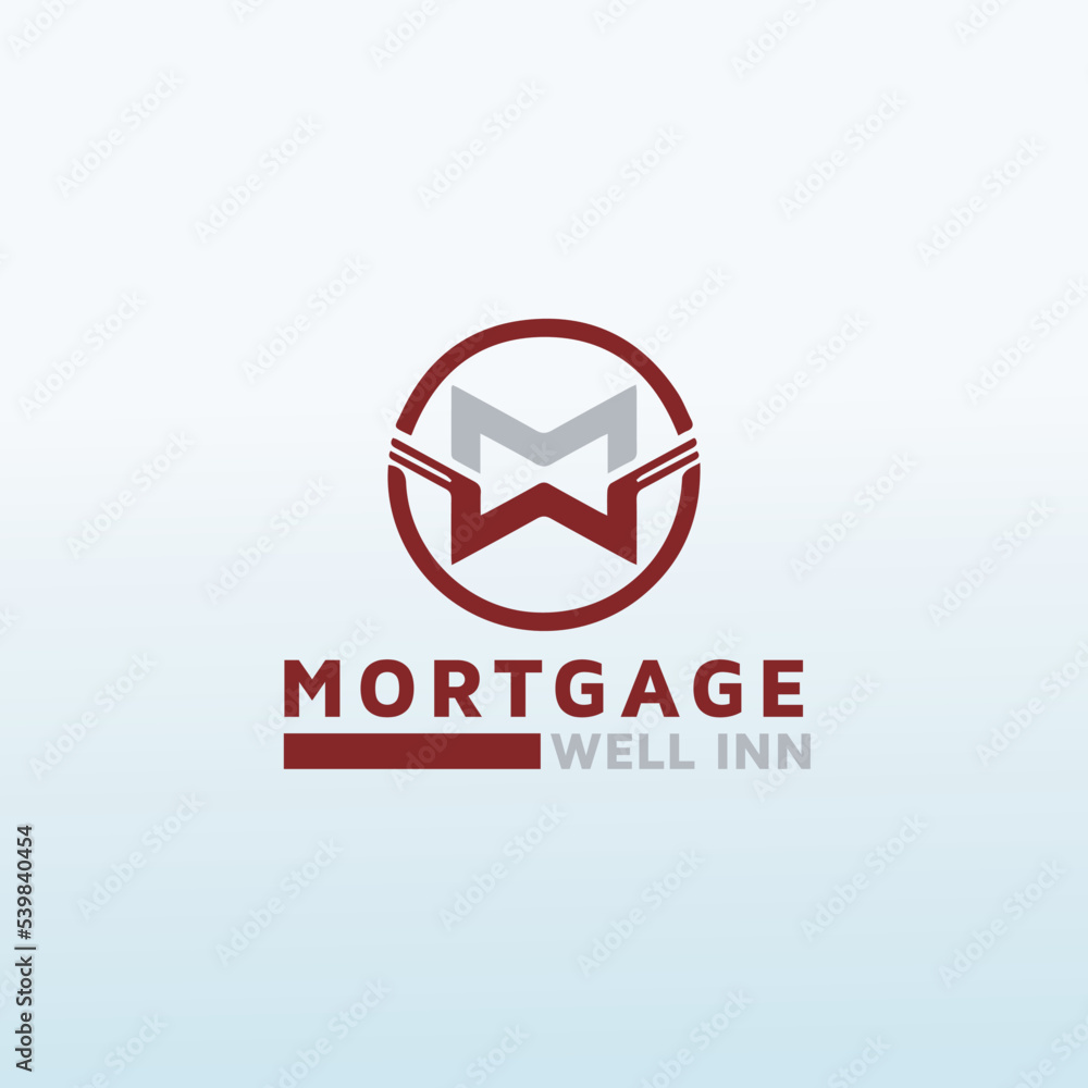 Letter MW real estate vector logo design