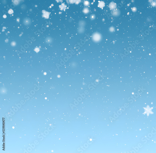 Illustration of heavy snowfall  snowflakes in different shapes and forms  snow.
