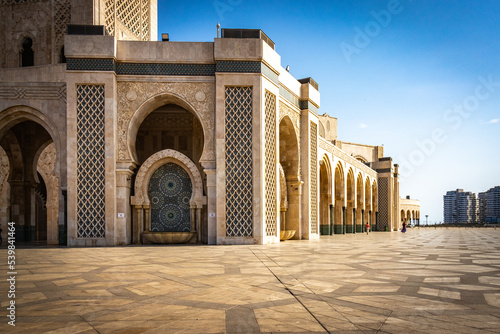 details of a mosque, hassan ii mosque, casablanca, morocco, north africa,  photo