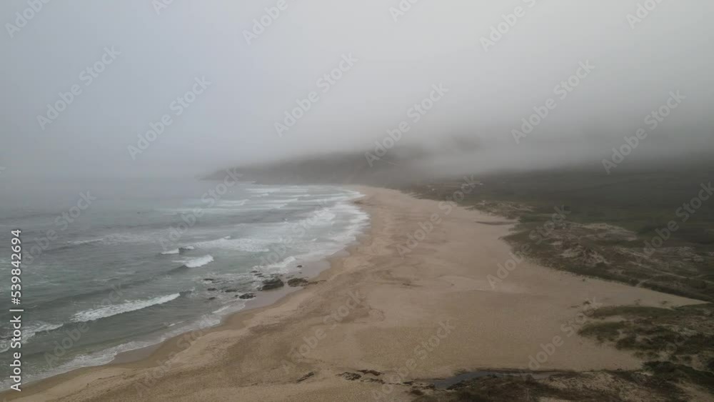 The aerial view of the Atlantic Coast of Galicia in Spain The aerial view of the Atlantic Coast of Galicia in Spain