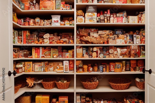 pantry full of thanksgiving fall food photo
