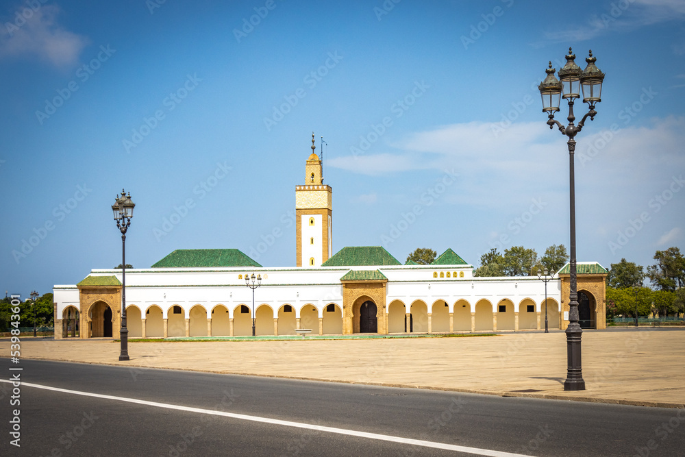 mosque, royal palace, rabat, morocco, north africa