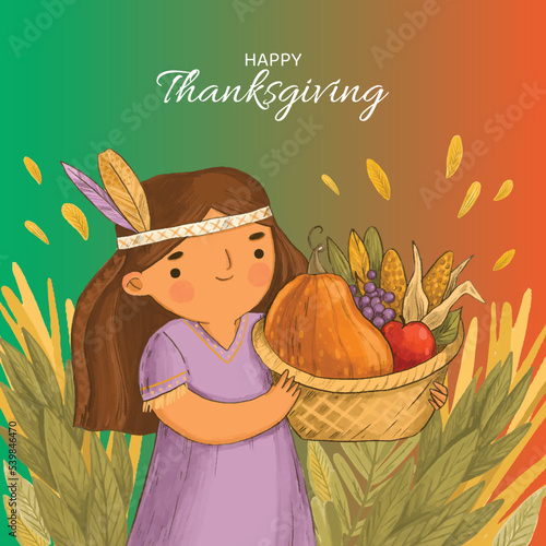 hand drawn thanksgiving vector design illustration