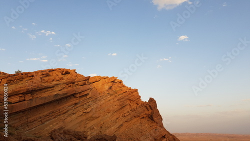 Beautiful view of sunset reflection on the mountain