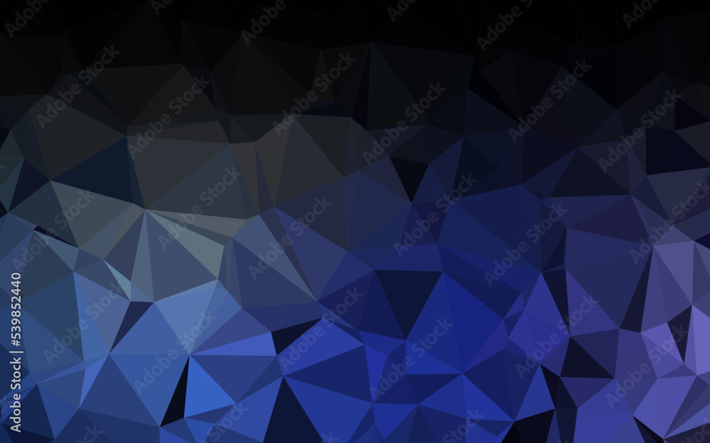 Fototapeta premium Dark BLUE vector triangle mosaic texture.