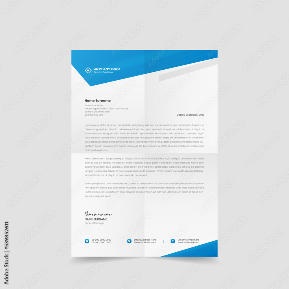Letterhead design for your modern business
Letterhead design for your modern business
