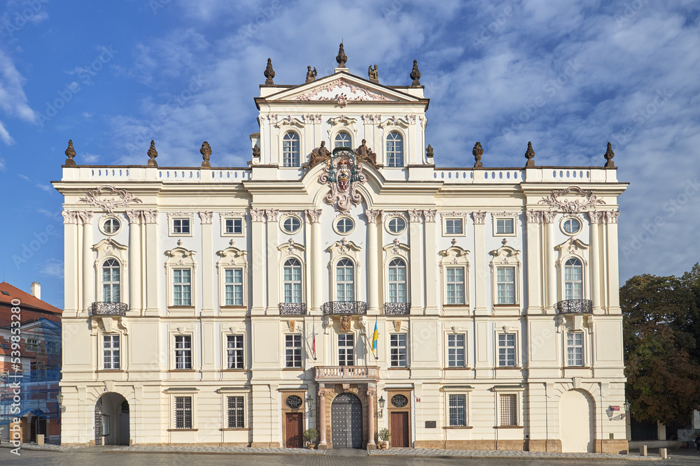 Old building in the Lobkowicz Palace, Prague, Czech Republic.