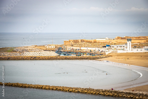 view over sea from kasbah of the udayas  rabat  morocco  north africa