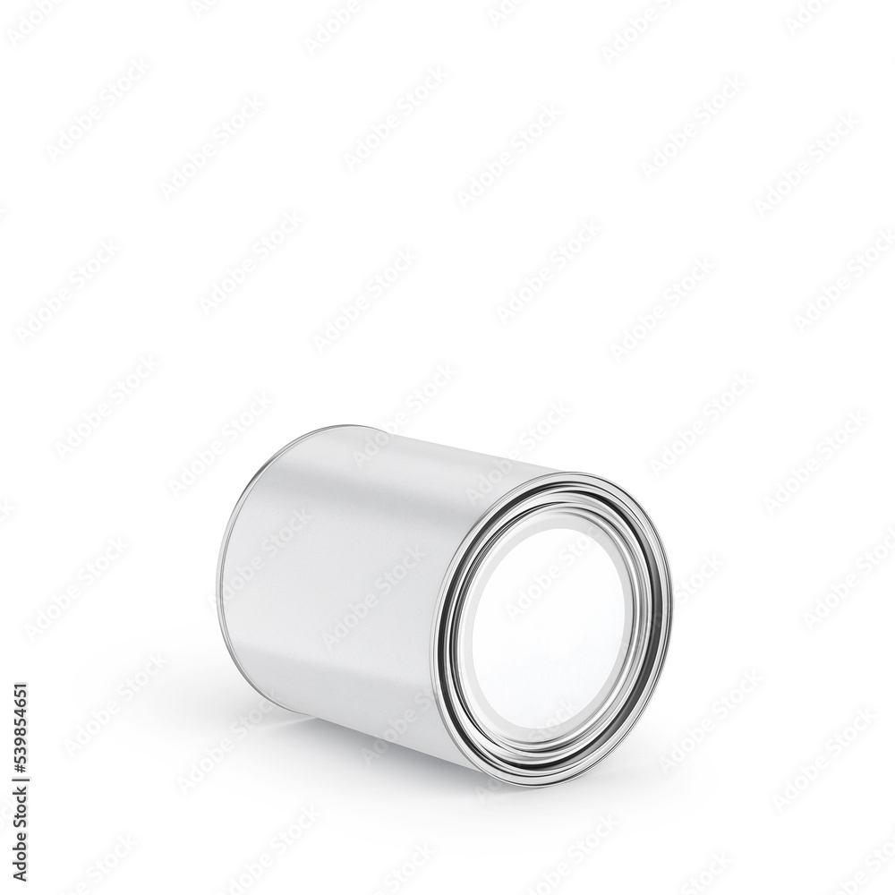 3d Illustration. Paint can mockup lying down on white background 3d Illustration. Paint can mockup lying down on white background