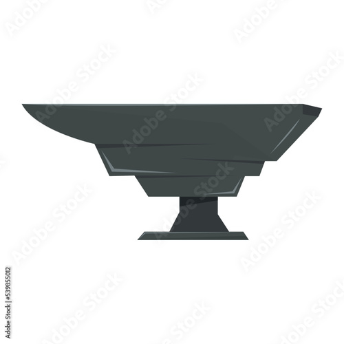 Isolaetd colored medieval anvil icon Vector