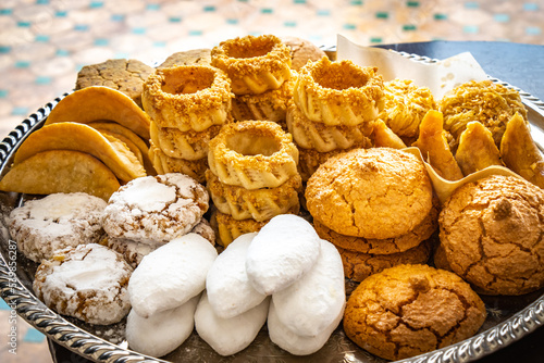 cookies on a plate, moroccan pastries, arabic food, morocco © Andrea Aigner