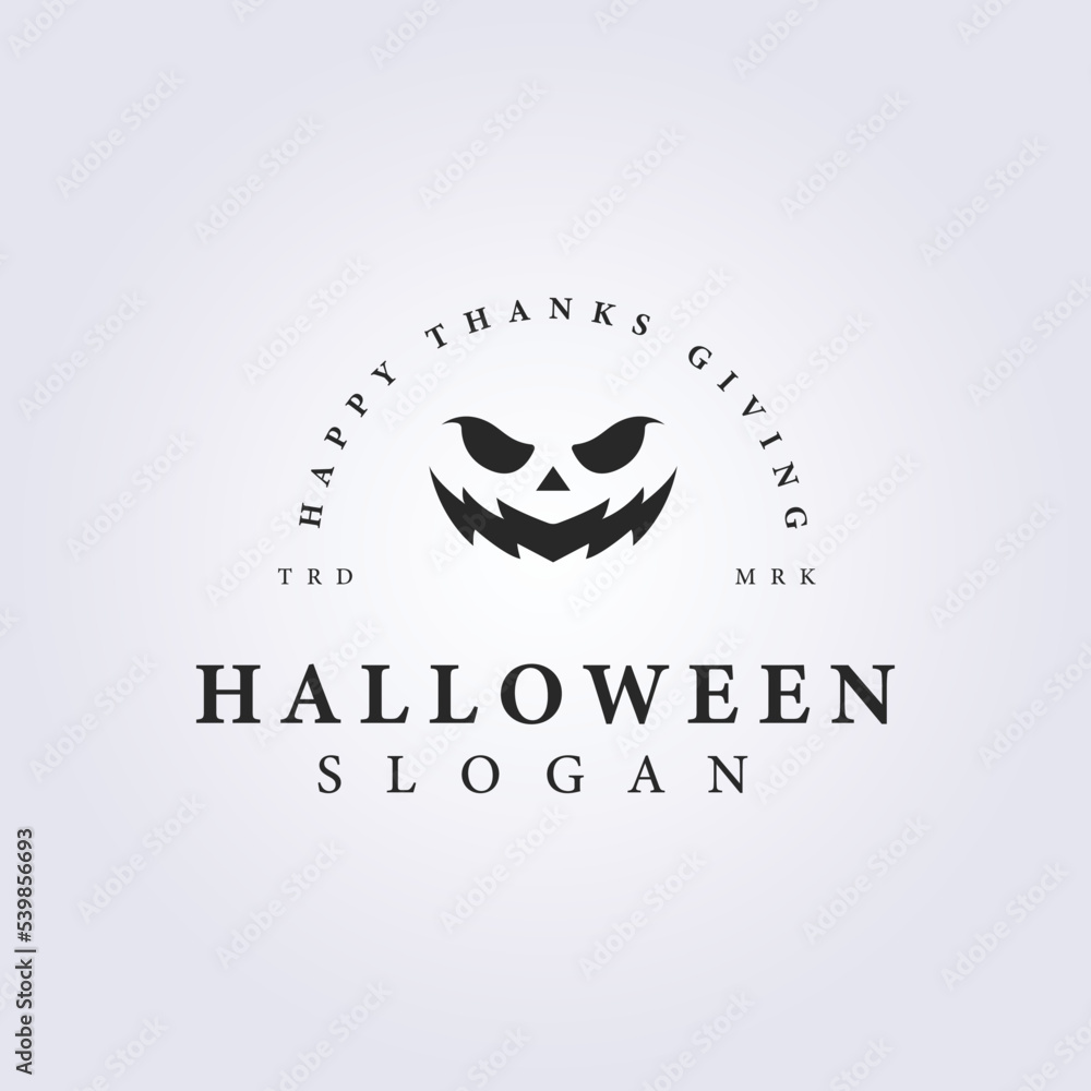 silhouette halloween face logo vector illustration design silhouette halloween face logo vector illustration design
