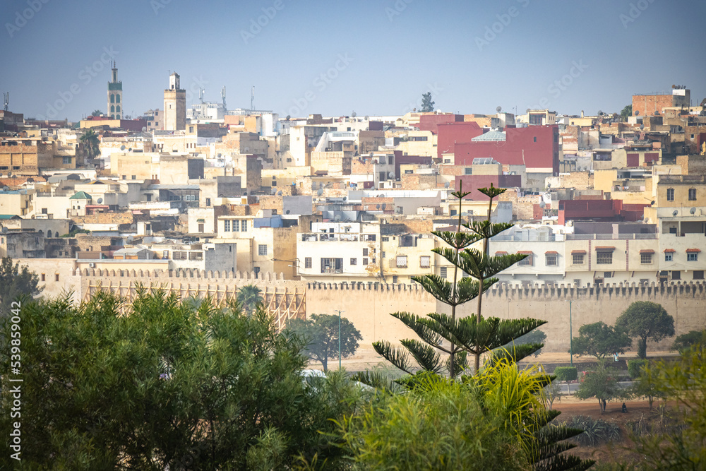 panorama view of meknes, morocco, north africa