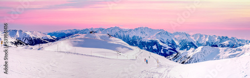 Skigebiet, Zillertal, Tirol, Österreich 