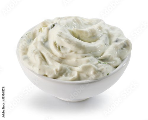 Tableau sur toile bowl of tzatziki sauce