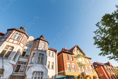 Fotografi Beautiful resort town Zelenogradsk with german architecture, Kaliningrad region