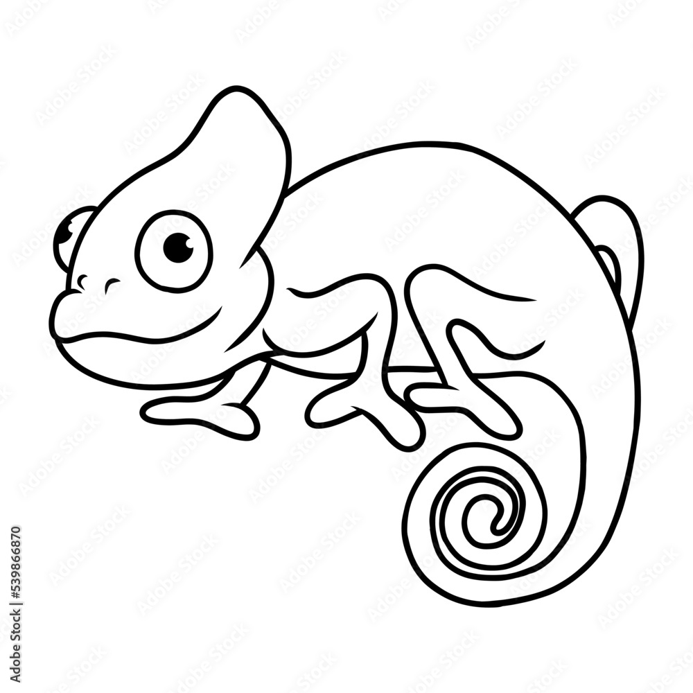 chameleon cartoon icon. animal kids drawing chameleon cartoon icon. animal kids drawing