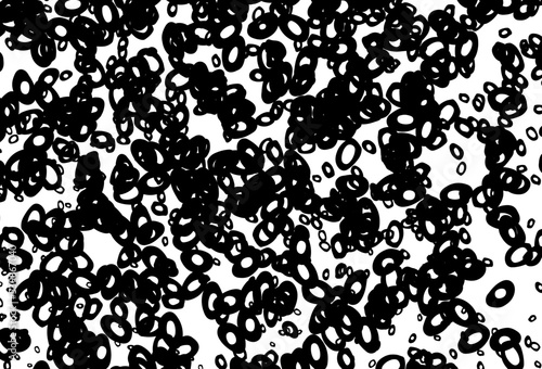 Black and white vector pattern with spheres.