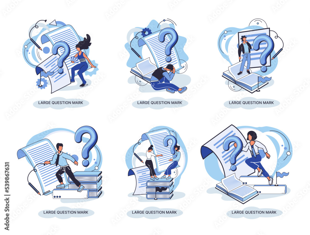 Fototapeta premium Ladge question mark metaphor. Problem and solution concept, question mark. Ask questions and receive answers. Online support center. Solving complex issues, why sign forum. FAQ frequently asked help