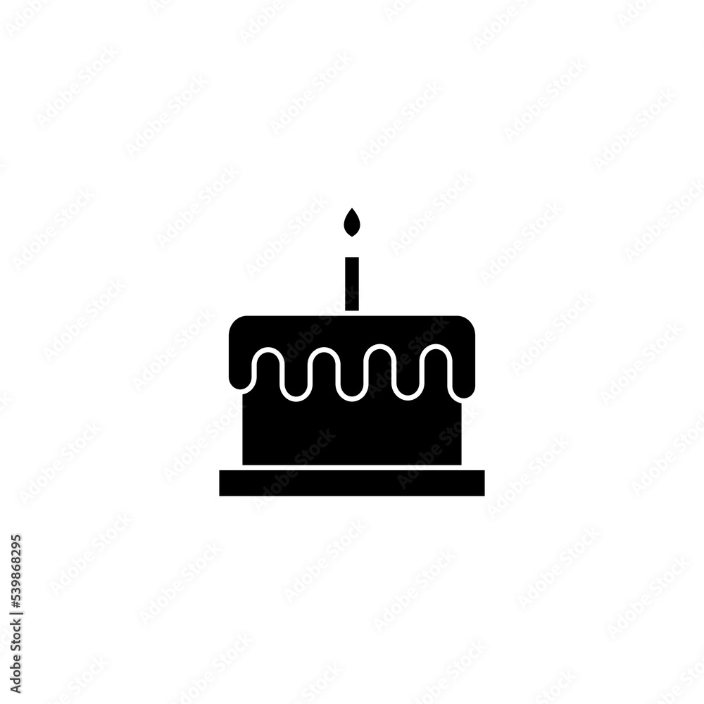 Cake icon vector illustration. Cake sign and symbol. Birthday cake icon Cake icon vector illustration. Cake sign and symbol. Birthday cake icon