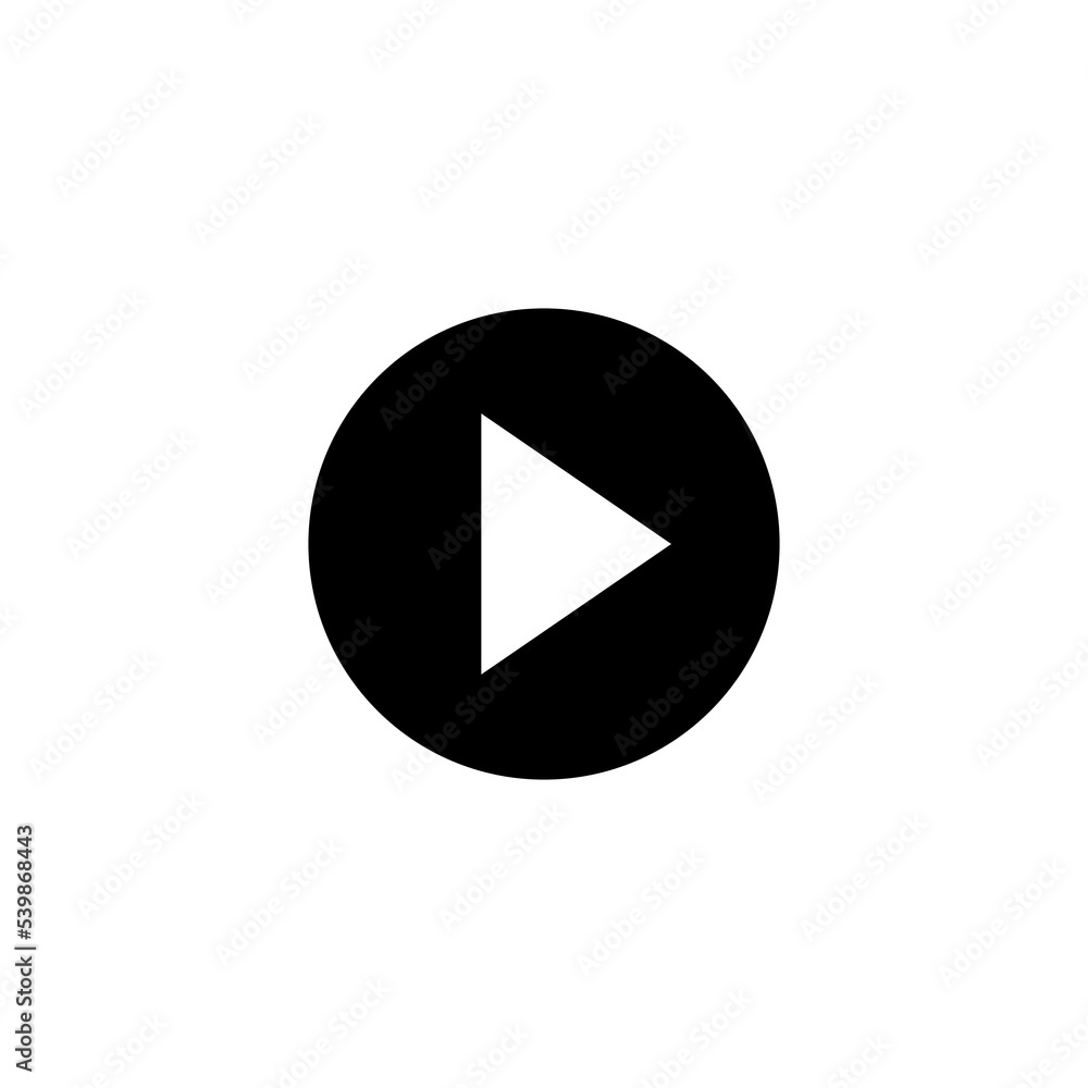 Play Icon vector illustration. Play button sign and symbol Play Icon vector illustration. Play button sign and symbol