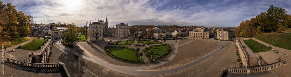 Panorama of Schlossplatz (Palace Square) in Coburg, Germany