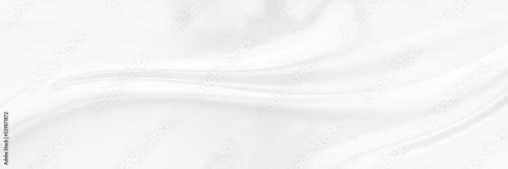 Fototapeta premium White gray satin texture that is white silver fabric silk panorama background with beautiful soft blur pattern natural.