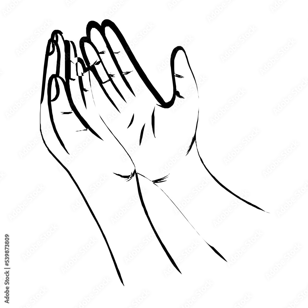 hands pray illustration hands pray illustration