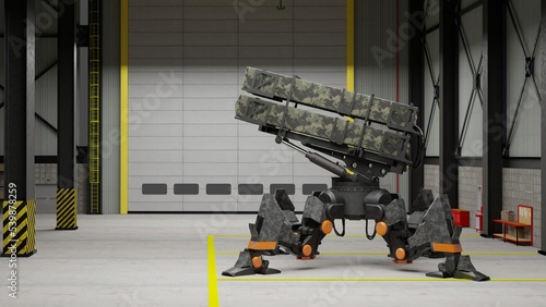 Automatic turret  missile robot