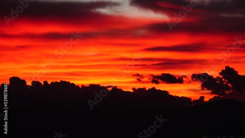 sunset in the mountains